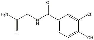 2-[(3-chloro-4-hydroxyphenyl)formamido]acetamide 结构式