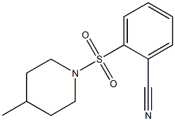 2-[(4-methylpiperidin-1-yl)sulfonyl]benzonitrile 结构式