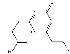 2-[(4-oxo-6-propyl-1,4-dihydropyrimidin-2-yl)thio]propanoic acid 结构式