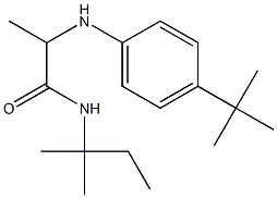 2-[(4-tert-butylphenyl)amino]-N-(2-methylbutan-2-yl)propanamide 结构式