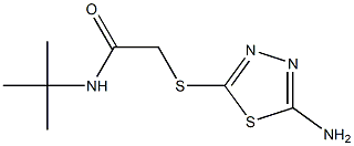 2-[(5-amino-1,3,4-thiadiazol-2-yl)sulfanyl]-N-tert-butylacetamide 结构式
