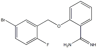 2-[(5-bromo-2-fluorobenzyl)oxy]benzenecarboximidamide 结构式