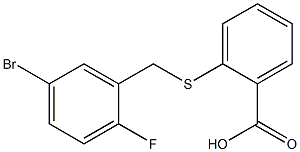 2-[(5-bromo-2-fluorobenzyl)thio]benzoic acid 结构式