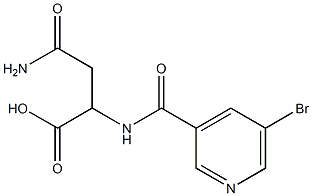 2-[(5-bromopyridin-3-yl)formamido]-3-carbamoylpropanoic acid 结构式