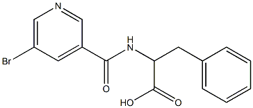 2-[(5-bromopyridin-3-yl)formamido]-3-phenylpropanoic acid 结构式