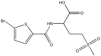 2-[(5-bromothiophen-2-yl)formamido]-4-methanesulfonylbutanoic acid 结构式