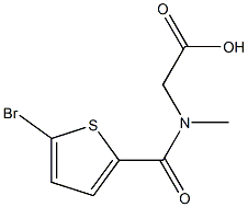 2-[(5-bromothiophen-2-yl)-N-methylformamido]acetic acid 结构式