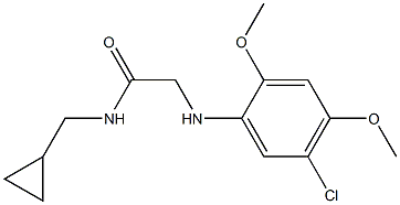 2-[(5-chloro-2,4-dimethoxyphenyl)amino]-N-(cyclopropylmethyl)acetamide 结构式