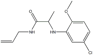 2-[(5-chloro-2-methoxyphenyl)amino]-N-(prop-2-en-1-yl)propanamide 结构式