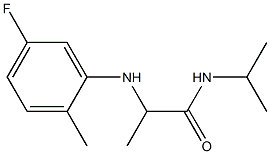 2-[(5-fluoro-2-methylphenyl)amino]-N-(propan-2-yl)propanamide 结构式