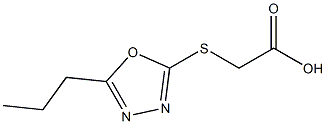 2-[(5-propyl-1,3,4-oxadiazol-2-yl)sulfanyl]acetic acid 结构式