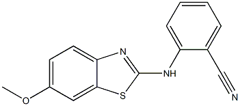 2-[(6-methoxy-1,3-benzothiazol-2-yl)amino]benzonitrile 结构式