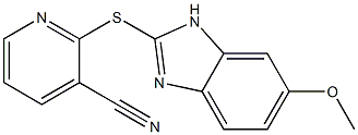 2-[(6-methoxy-1H-1,3-benzodiazol-2-yl)sulfanyl]pyridine-3-carbonitrile 结构式