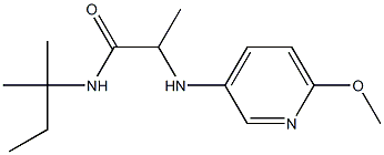 2-[(6-methoxypyridin-3-yl)amino]-N-(2-methylbutan-2-yl)propanamide 结构式