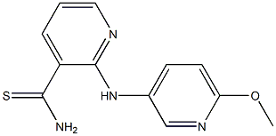 2-[(6-methoxypyridin-3-yl)amino]pyridine-3-carbothioamide 结构式