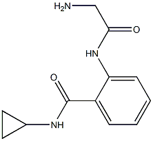 2-[(aminoacetyl)amino]-N-cyclopropylbenzamide 结构式