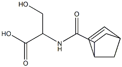 2-[(bicyclo[2.2.1]hept-5-en-2-ylcarbonyl)amino]-3-hydroxypropanoic acid 结构式