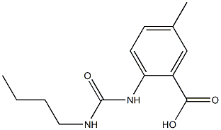 2-[(butylcarbamoyl)amino]-5-methylbenzoic acid 结构式