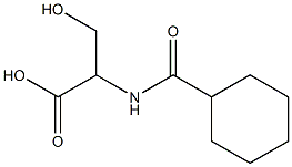 2-[(cyclohexylcarbonyl)amino]-3-hydroxypropanoic acid 结构式