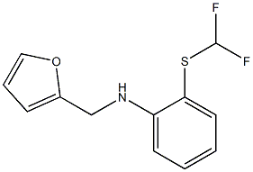 2-[(difluoromethyl)sulfanyl]-N-(furan-2-ylmethyl)aniline 结构式