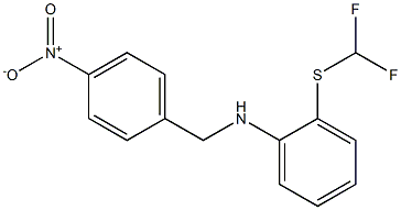 2-[(difluoromethyl)sulfanyl]-N-[(4-nitrophenyl)methyl]aniline 结构式