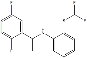 2-[(difluoromethyl)sulfanyl]-N-[1-(2,5-difluorophenyl)ethyl]aniline 结构式