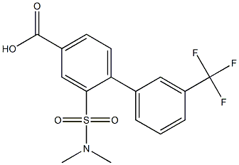 2-[(dimethylamino)sulfonyl]-3'-(trifluoromethyl)-1,1'-biphenyl-4-carboxylic acid 结构式