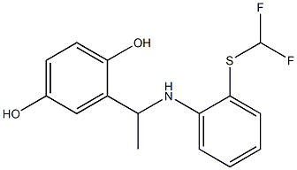2-[1-({2-[(difluoromethyl)sulfanyl]phenyl}amino)ethyl]benzene-1,4-diol 结构式