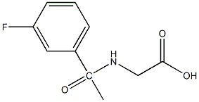 2-[1-(3-fluorophenyl)acetamido]acetic acid 结构式