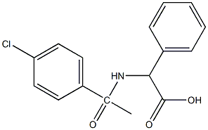 2-[1-(4-chlorophenyl)acetamido]-2-phenylacetic acid 结构式