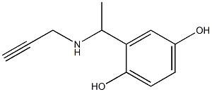 2-[1-(prop-2-yn-1-ylamino)ethyl]benzene-1,4-diol 结构式