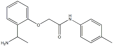 2-[2-(1-aminoethyl)phenoxy]-N-(4-methylphenyl)acetamide 结构式