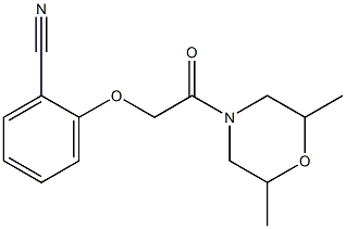 2-[2-(2,6-dimethylmorpholin-4-yl)-2-oxoethoxy]benzonitrile 结构式