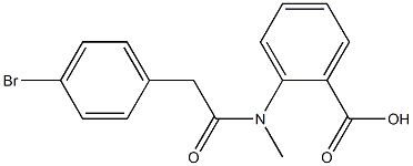 2-[2-(4-bromophenyl)-N-methylacetamido]benzoic acid 结构式