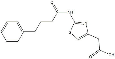 2-[2-(4-phenylbutanamido)-1,3-thiazol-4-yl]acetic acid 结构式