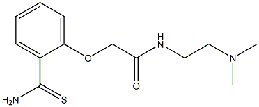 2-[2-(aminocarbonothioyl)phenoxy]-N-[2-(dimethylamino)ethyl]acetamide 结构式