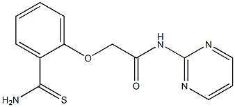 2-[2-(aminocarbonothioyl)phenoxy]-N-pyrimidin-2-ylacetamide 结构式