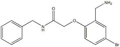 2-[2-(aminomethyl)-4-bromophenoxy]-N-benzylacetamide 结构式