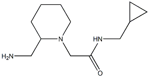 2-[2-(aminomethyl)piperidin-1-yl]-N-(cyclopropylmethyl)acetamide 结构式