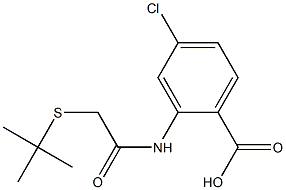 2-[2-(tert-butylsulfanyl)acetamido]-4-chlorobenzoic acid 结构式