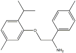 2-[2-amino-2-(4-methylphenyl)ethoxy]-4-methyl-1-(propan-2-yl)benzene 结构式