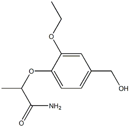 2-[2-ethoxy-4-(hydroxymethyl)phenoxy]propanamide 结构式
