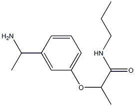 2-[3-(1-aminoethyl)phenoxy]-N-propylpropanamide 结构式