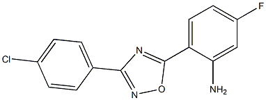 2-[3-(4-chlorophenyl)-1,2,4-oxadiazol-5-yl]-5-fluoroaniline 结构式