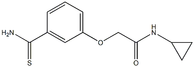 2-[3-(aminocarbonothioyl)phenoxy]-N-cyclopropylacetamide 结构式