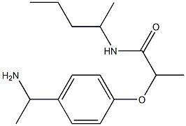 2-[4-(1-aminoethyl)phenoxy]-N-(pentan-2-yl)propanamide 结构式