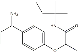 2-[4-(1-aminopropyl)phenoxy]-N-(2-methylbutan-2-yl)propanamide 结构式