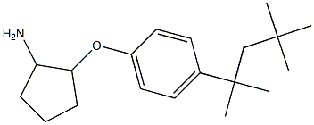 2-[4-(2,4,4-trimethylpentan-2-yl)phenoxy]cyclopentan-1-amine 结构式