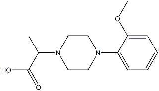 2-[4-(2-methoxyphenyl)piperazin-1-yl]propanoic acid 结构式