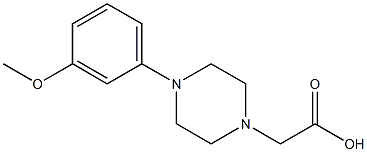 2-[4-(3-methoxyphenyl)piperazin-1-yl]acetic acid 结构式